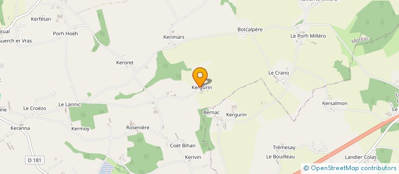 localisation de l'entreprise MADAME ANNE MARIE BELLEC  MOREAC