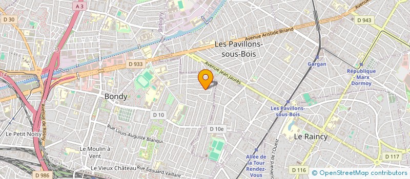 localisation de l'entreprise MADAME ANNE MARIE BEREZIEWICZ  BONDY