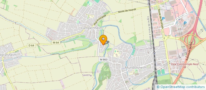 localisation de l'entreprise MADAME ANNE MARIE BISCHOFF  LAMPERTHEIM