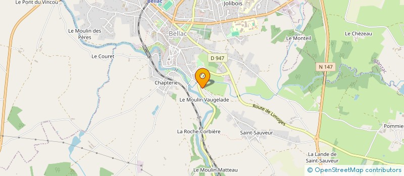 localisation de l'entreprise MADAME ANNE MARIE BLANC à BELLAC