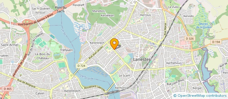 localisation de l'entreprise MADAME ANNE MARIE BODIN  LANESTER