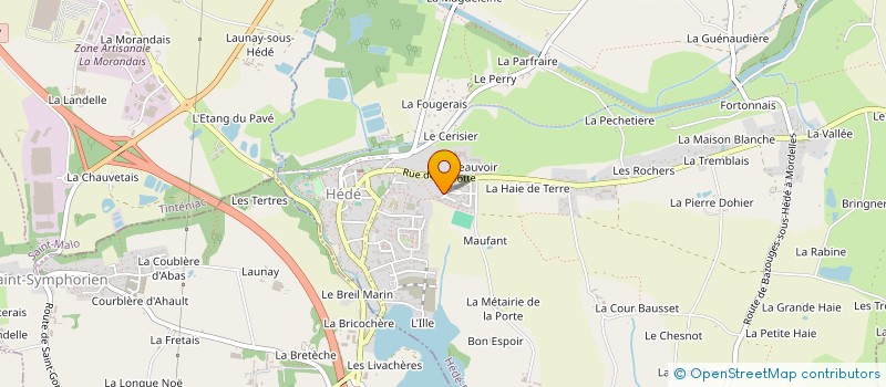 localisation de l'entreprise MADAME ANNE-MARIE BOIVENT  HEDE-BAZOUGES