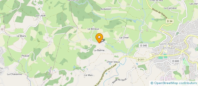 localisation de l'entreprise MADAME ANNE MARIE BONNARD  SAINT-MARTIN-EN-HAUT
