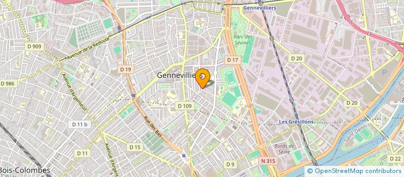 localisation de l'entreprise MADAME ANNE MARIE BOUSKELA à GENNEVILLIERS