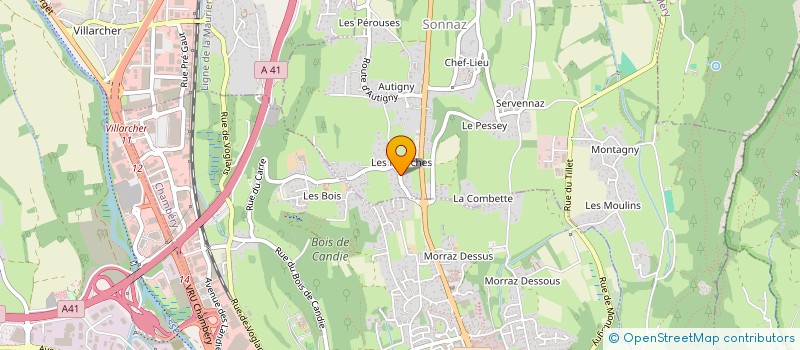 localisation de l'entreprise MADAME ANNE-MARIE BOUVIER  SONNAZ