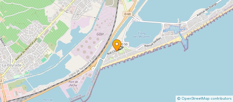 localisation de l'entreprise MADAME ANNE-MARIE CALAMY à FRONTIGNAN