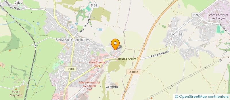 localisation de l'entreprise MADAME ANNE MARIE CALVET à SEBAZAC-CONCOURES