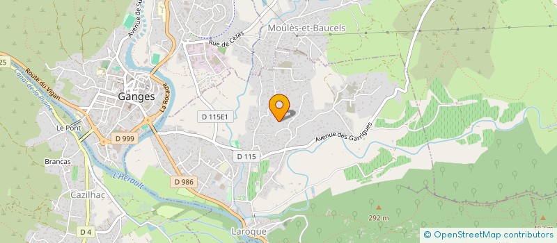 localisation de l'entreprise MADAME ANNE MARIE CAZENEUVE  CANAULES-ET-ARGENTIERES