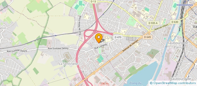 localisation de l'entreprise MADAME ANNE MARIE CAZES  VALENCIENNES