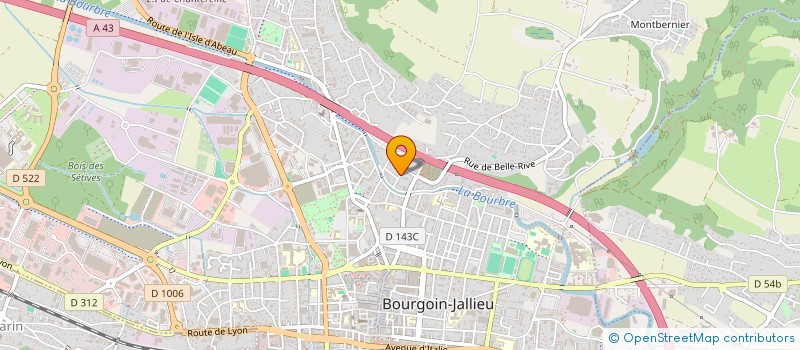 localisation de l'entreprise MADAME ANNE-MARIE CLAVEL à BOURGOIN-JALLIEU