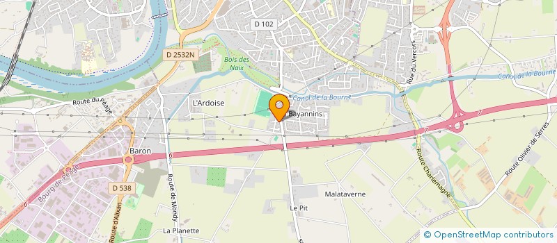 localisation de l'entreprise MADAME ANNE-MARIE COMBET  BOURG-DE-PEAGE