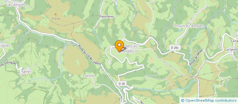 localisation de l'entreprise MADAME ANNE-MARIE DELRIEU  ARRODETS EZ ANGLES