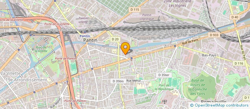 localisation de l'entreprise MADAME ANNE-MARIE DELTI  PANTIN