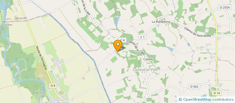 localisation de l'entreprise MADAME ANNE MARIE DIEUZEIDE  LADEVEZE-VILLE