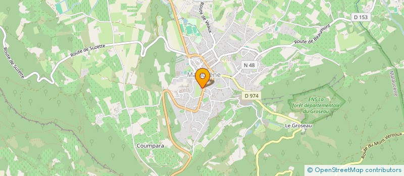 localisation de l'entreprise MADAME ANNE MARIE DOMINGUEZ  MALAUCENE