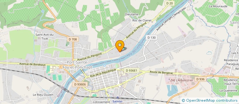 localisation de l'entreprise MADAME ANNE MARIE DURAND  PORT-SAINTE-FOY-ET-PONCHAPT