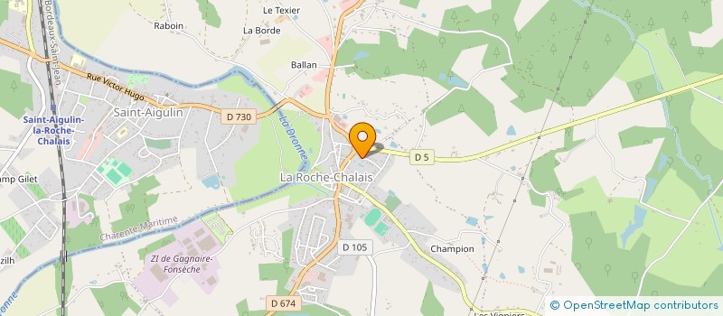 localisation de l'entreprise MADAME ANNE-MARIE DURAND  LA ROCHE-CHALAIS