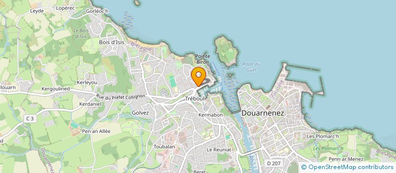 localisation de l'entreprise MADAME ANNE-MARIE FIACRE  DOUARNENEZ