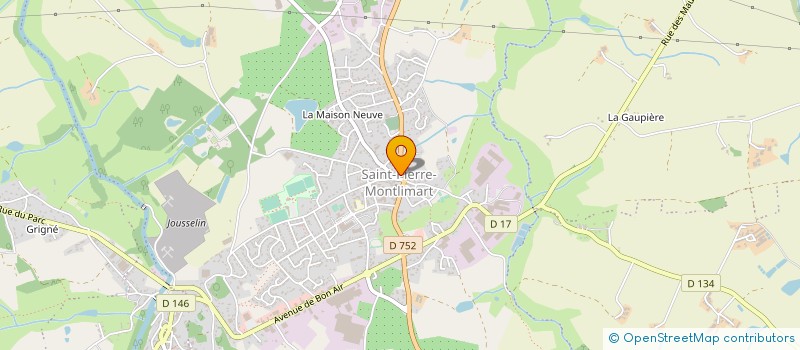localisation de l'entreprise MADAME ANNE-MARIE GARAUD à MONTREVAULT-SUR-EVRE
