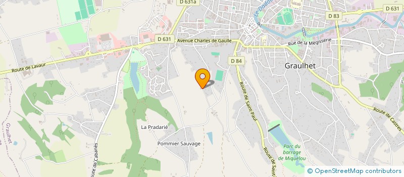 localisation de l'entreprise MADAME ANNE-MARIE GARCIA  GRAULHET