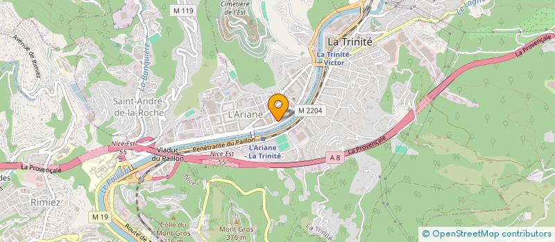localisation de l'entreprise MADAME ANNE-MARIE GARELLI à NICE