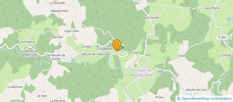 localisation de l'entreprise MADAME ANNE-MARIE GIRON à CONDAT-LES-MONTBOISSIER