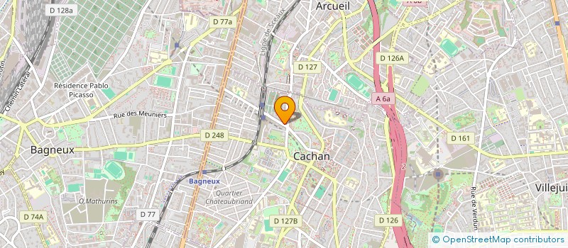 localisation de l'entreprise MADAME ANNE MARIE LE CLAIRE  CACHAN