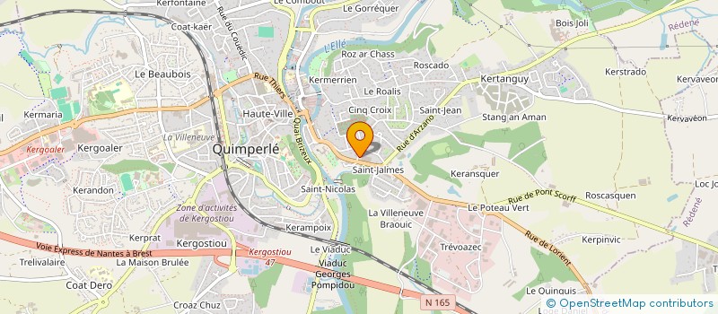 localisation de l'entreprise MADAME ANNE-MARIE LE GOFF  QUIMPERLE