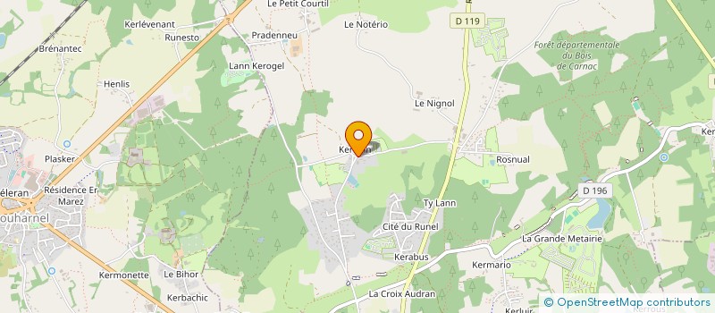 localisation de l'entreprise MADAME ANNE-MARIE LE LAN  CARNAC