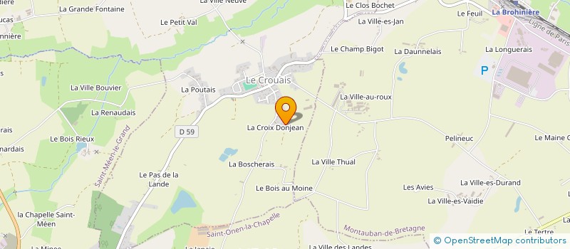 localisation de l'entreprise MADAME ANNE-MARIE LOUASIL  LE CROUAIS