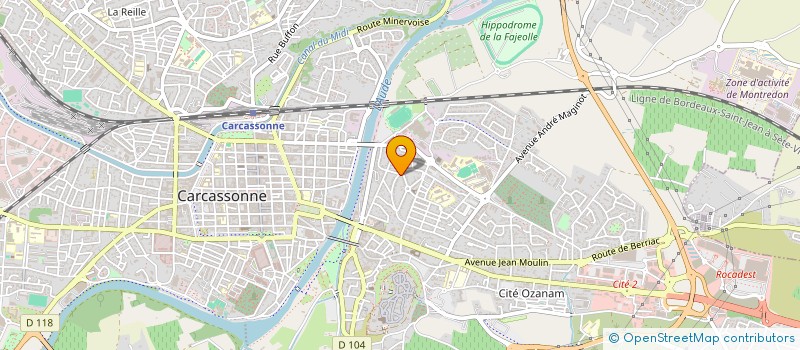 localisation de l'entreprise MADAME ANNE-MARIE MARTRE  CARCASSONNE