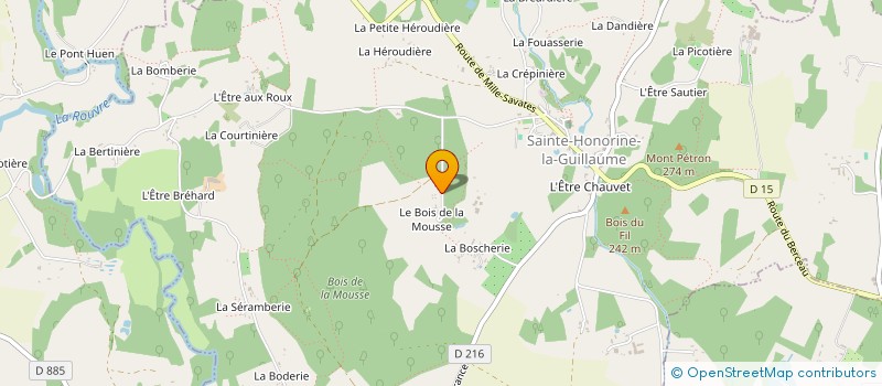 localisation de l'entreprise MADAME ANNE-MARIE PATTYN à STE HONORINE LA GUILLAUME