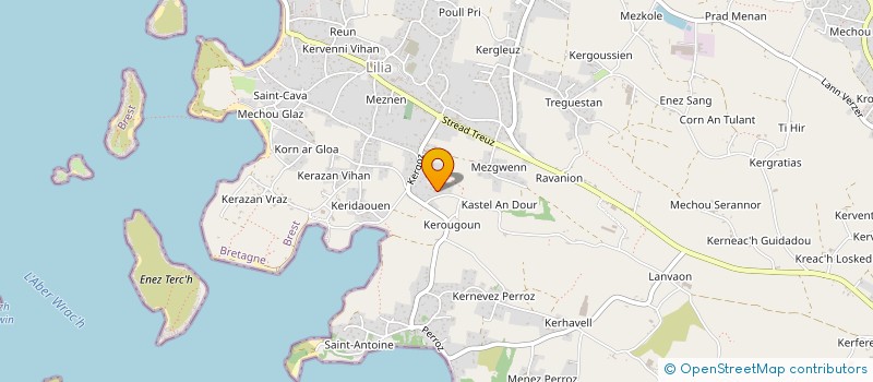 localisation de l'entreprise MADAME ANNE-MARIE PAVON  PLOUGUERNEAU