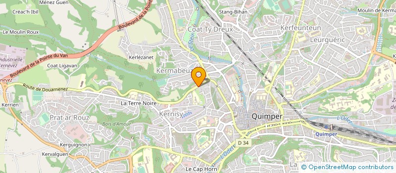 localisation de l'entreprise MADAME ANNE MARIE PICHAVANT à QUIMPER