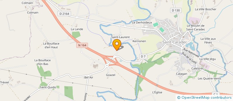 localisation de l'entreprise MADAME ANNE MARIE PIERRE  SAINT-CARADEC