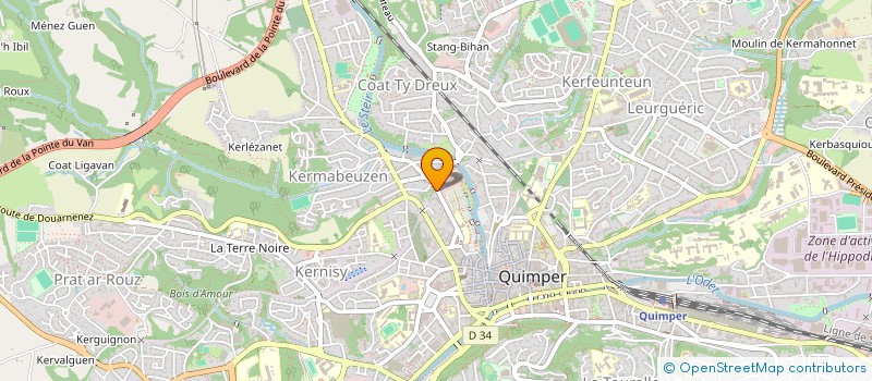 localisation de l'entreprise MADAME ANNE-MARIE PLEGAT  QUIMPER