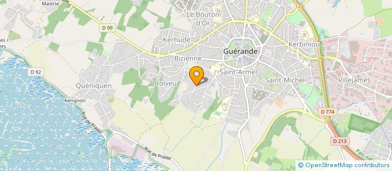 localisation de l'entreprise MADAME ANNE-MARIE PRADELLE  GUERANDE