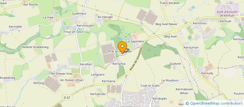 localisation de l'entreprise MADAME ANNE-MARIE ROPARS  MILIZAC-GUIPRONVEL