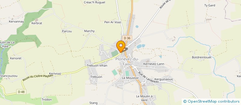 localisation de l'entreprise MADAME ANNE MARIE UNGURAN  PLONEVEZ-DU-FAOU