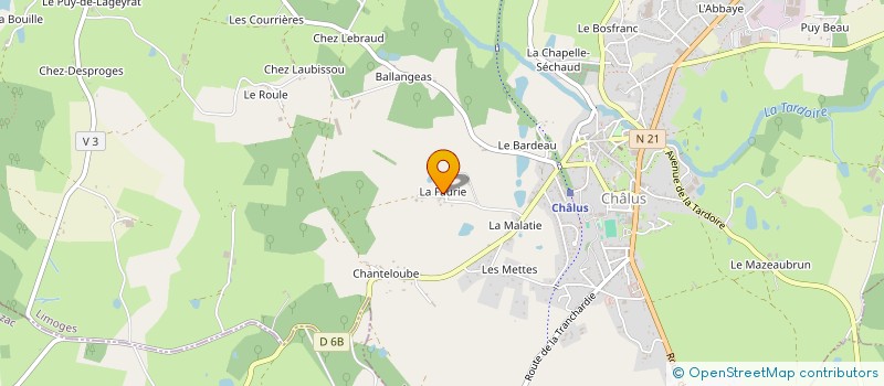 localisation de l'entreprise MADAME ANNE-MARIE VERSAVEAU à CHALUS