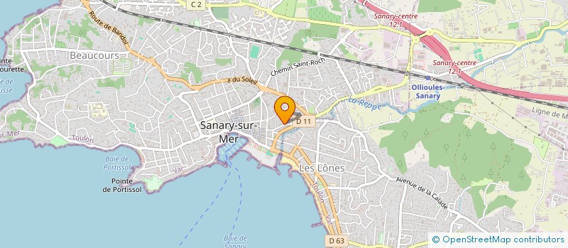 localisation de l'entreprise MADAME ANNE MARIE VIVES à SANARY-SUR-MER
