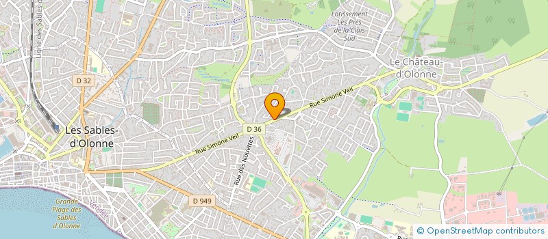 localisation de l'entreprise MADAME ANNE-MARIELLE BOUSQUET  LES SABLES D'OLONNE