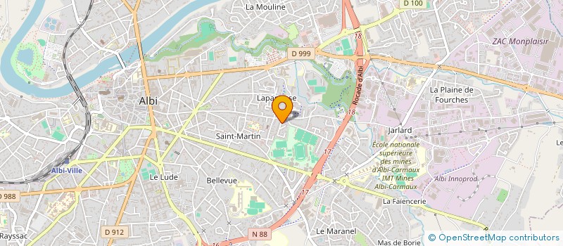 localisation de l'entreprise MADAME ANNE MARTEAU  ALBI