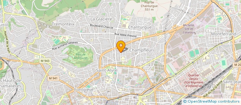 localisation de l'entreprise MADAME ANNE MAYEUR  CLERMONT-FERRAND