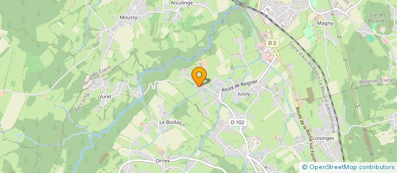 localisation de l'entreprise MADAME ANNE MEGEVAND  PERS-JUSSY