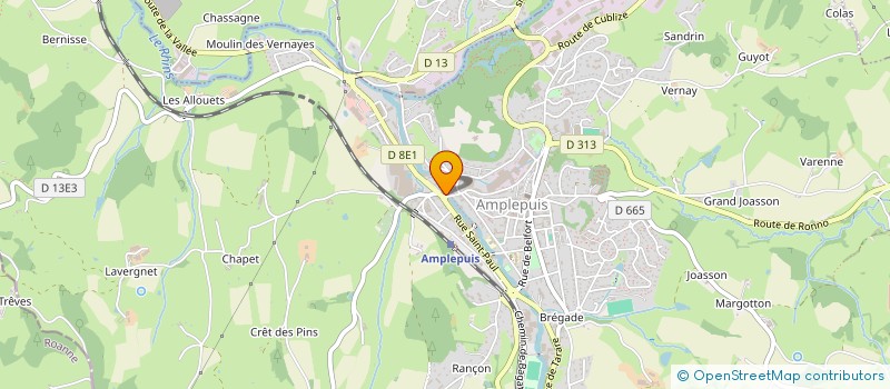 localisation de l'entreprise MADAME ANNE MERCIER  AMPLEPUIS