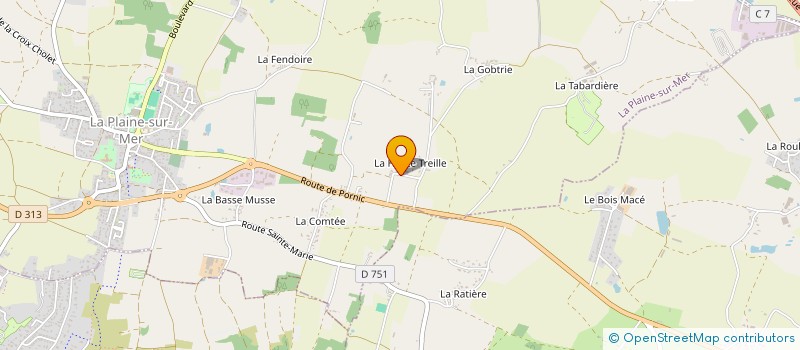 localisation de l'entreprise MADAME ANNE MERLET à LA PLAINE-SUR-MER