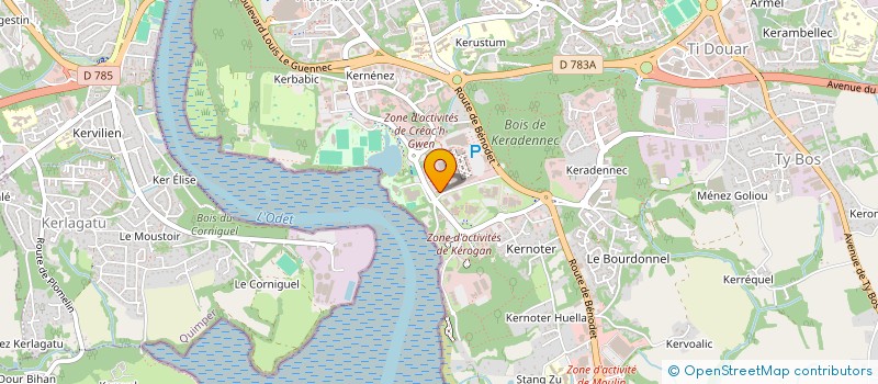 localisation de l'entreprise MADAME ANNE MEUNIER à QUIMPER