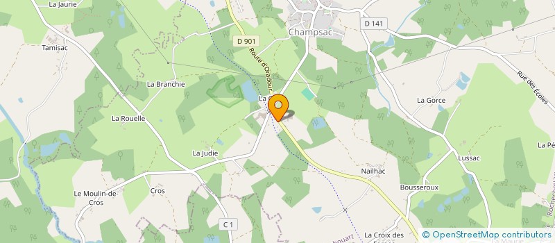 localisation de l'entreprise MADAME ANNE MITCHELL  CHAMPSAC