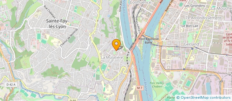 localisation de l'entreprise MADAME ANNE MONTAGNON  LA MULATIERE